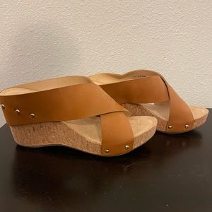 Tan wedge sandal